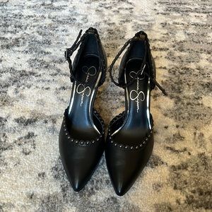 Black Jessica Simpson Studded Pumps